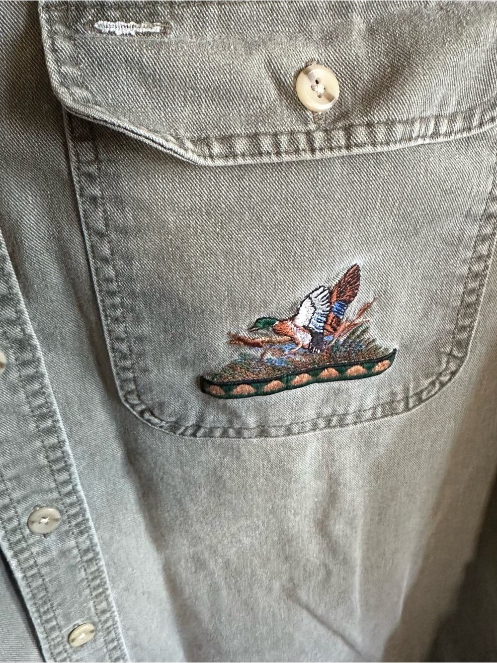 Men's Green Corduroy-Collar Hunting Fishing Outdoor Shirt Jacket - Picture 4 of 8